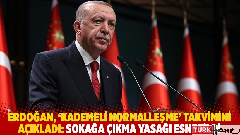 Erdoğan, 'kademeli normalleşme' takvimini açıkladı: Sokağa çıkma yasağı esnetildi