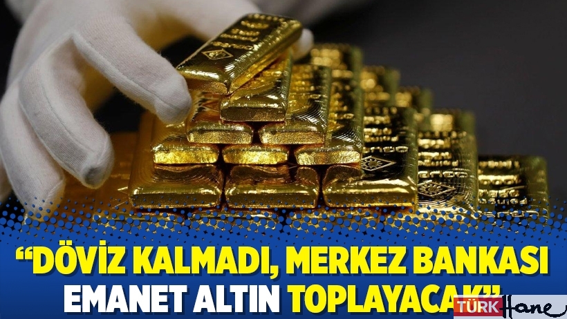 “Döviz kalmadı, Merkez Bankası emanet altın toplayacak”