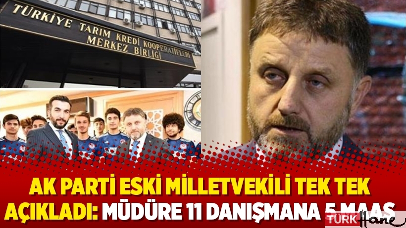 AK Parti eski milletvekili tek tek açıkladı: Müdüre 11 danışmana 5 maaş
