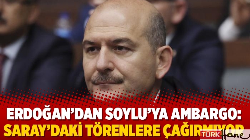 Erdoğan’dan Soylu’ya ambargo: Saray’daki törenlere çağırmıyor