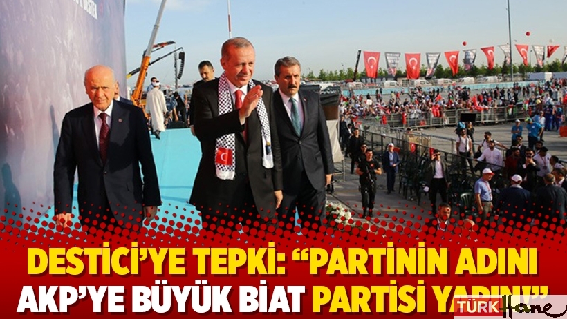 Destici’ye tepki: “Partinin adını AKP’ye Büyük Biat Partisi yapın!”