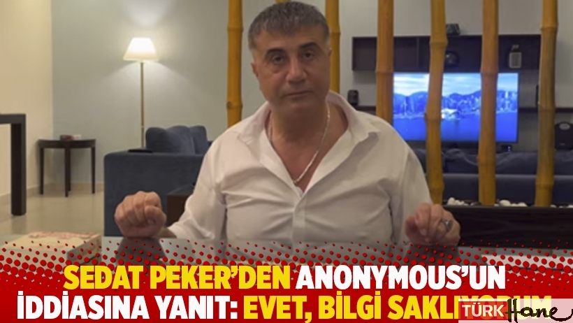 Sedat Peker’den Anonymous’un iddiasına yanıt: Evet, bilgi saklıyorum