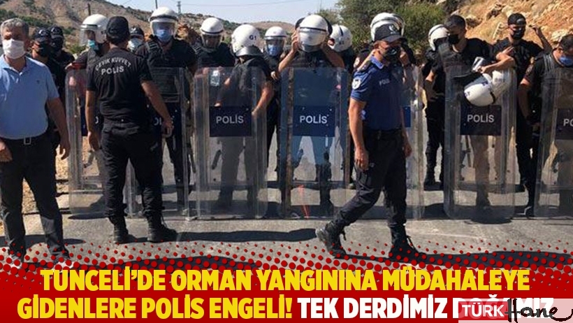 Tunceli'de orman yangınına müdahaleye gidenlere polis engeli! Tek derdimiz doğamız