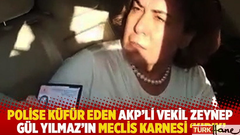 Polise küfür eden AKP'li vekil Zeynep Gül Yılmaz'ın Meclis karnesi 'kırık'