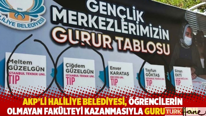 AKP’li Haliliye Belediyesi, öğrencilerin olmayan fakülteyi kazanmasıyla gurur duydu