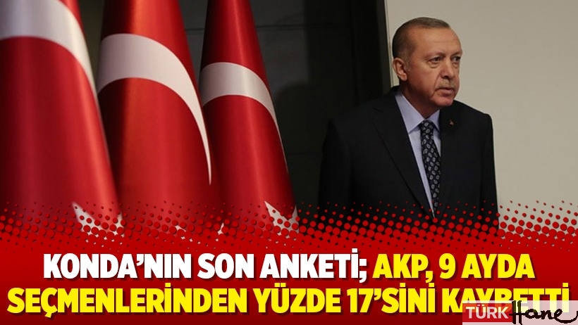 KONDA’nın son anketi; AKP, 9 ayda seçmenlerinden yüzde 17’sini kaybetti