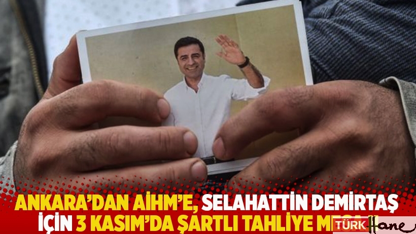 Ankara’dan AİHM’e, Selahattin Demirtaş için 3 Kasım’da şartlı tahliye mesajı
