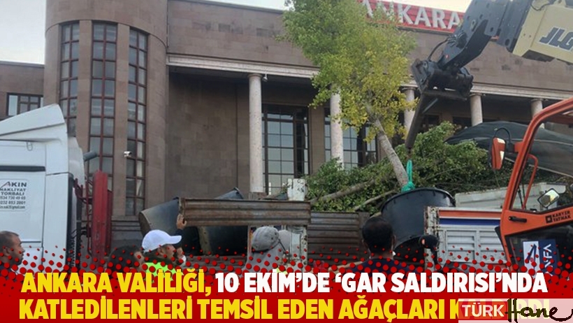 Ankara Valiliği, 10 Ekim’de 'Gar saldırısı'nda katledilenleri temsil eden ağaçları kaldırdı
