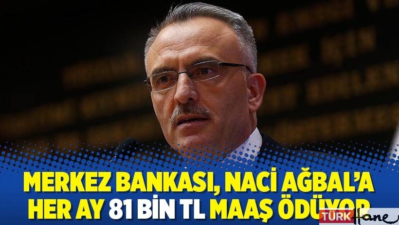 Merkez Bankası, Naci Ağbal’a her ay 81 bin TL maaş ödüyor