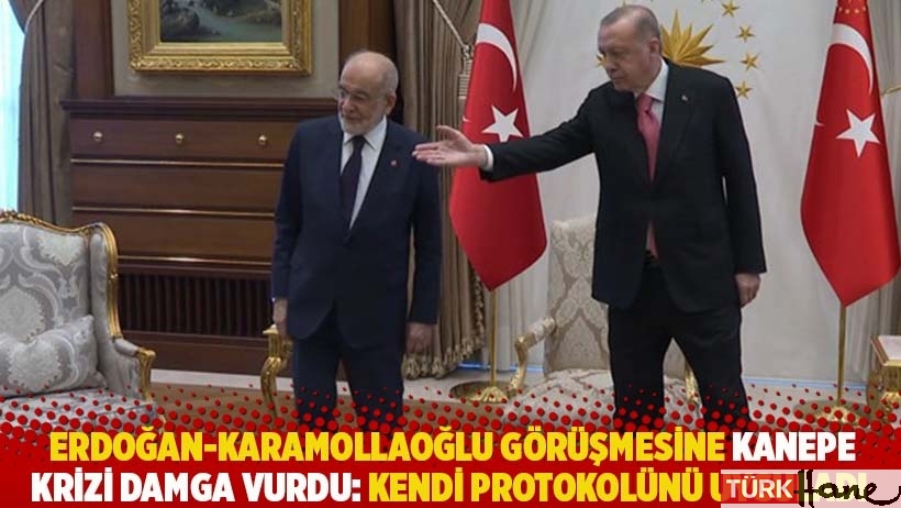 Erdoğan-Karamollaoğlu görüşmesine kanepe krizi damga vurdu: Kendi protokolünü uyguladı