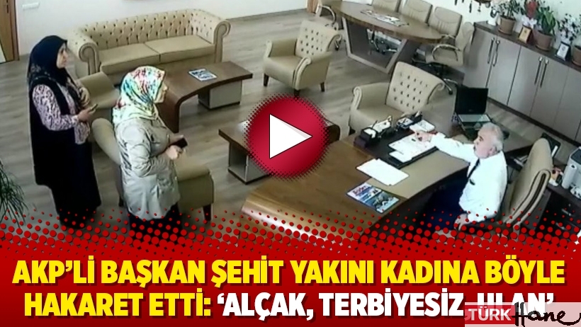 AKP’li Başkan şehit yakını kadına böyle hakaret etti: ‘Alçak, terbiyesiz, ulan’
