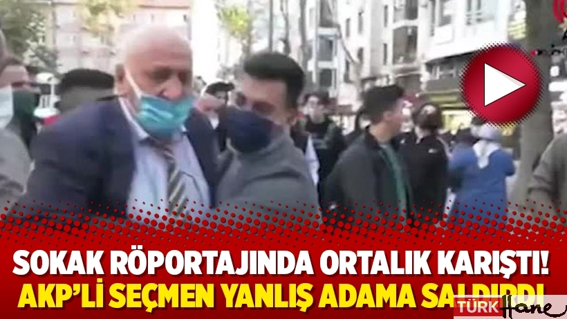 Sokak röportajında ortalık karıştı! AKP'li seçmen yanlış adama saldırdı