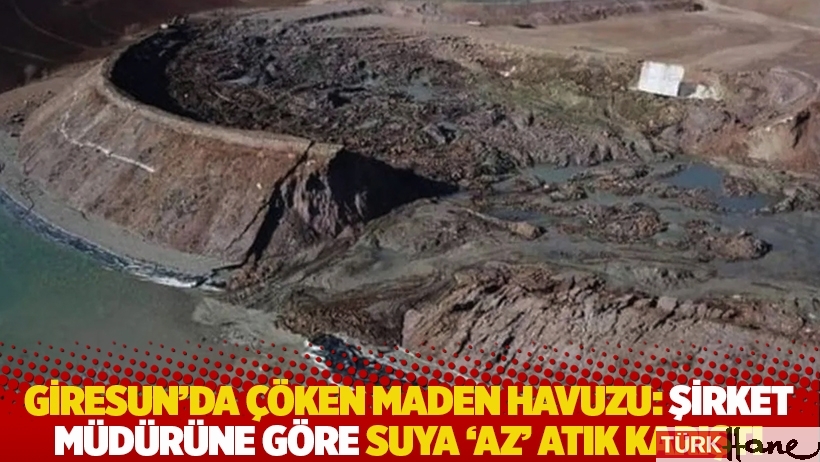 Giresun’da çöken maden havuzu: Şirket müdürüne göre suya 'az' atık karıştı