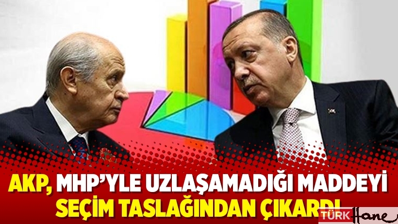 AKP, MHP’yle uzlaşamadığı maddeyi seçim taslağından çıkardı