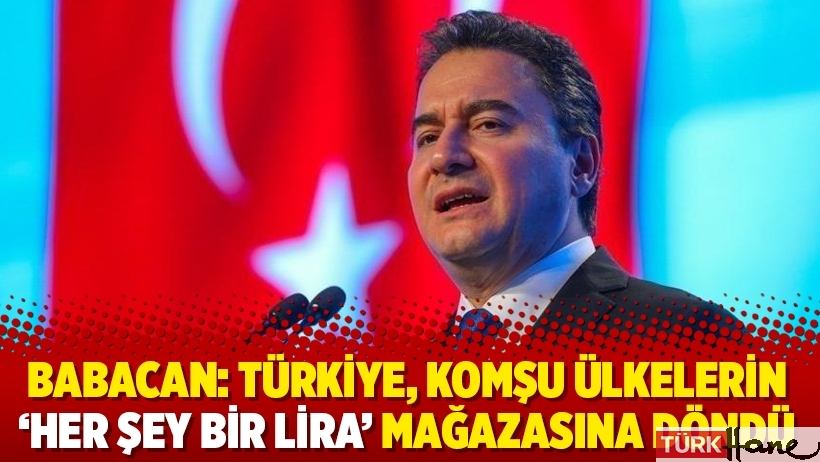 Babacan: Türkiye, komşu ülkelerin ‘her şey bir lira’ mağazasına döndü