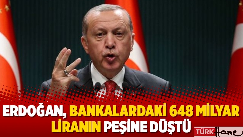 Erdoğan, bankalardaki 648 milyar liranın peşine düştü