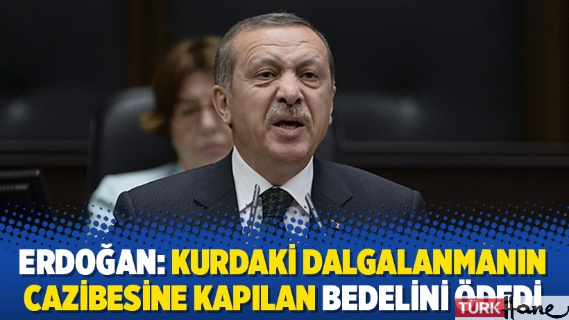 Erdoğan: Kurdaki dalgalanmanın cazibesine kapılan bedelini ödedi