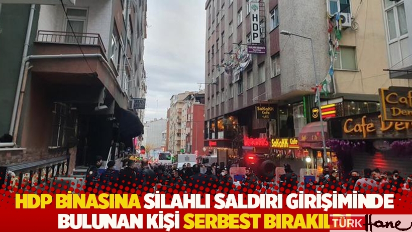 HDP merkezine silahlı saldırı girişiminde bulunan kişi serbest bırakıldı