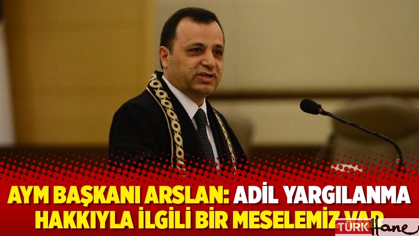 AYM Başkanı Arslan: Adil yargılanma hakkıyla ilgili bir meselemiz var