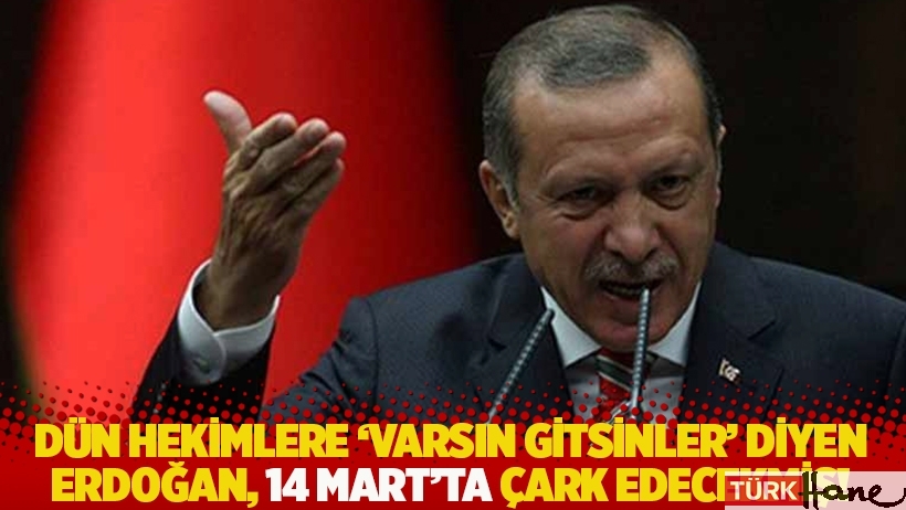 Dün hekimlere 'varsın gitsinler' diyen Erdoğan, 14 Mart'ta çark edecekmiş!