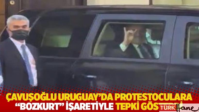 Bakan Çavuşoğlu Uruguay'da protestoculara 