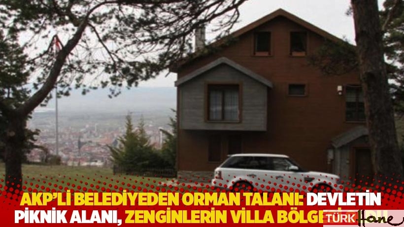 AKP'li belediyeden orman talanı: Devletin piknik alanı, zenginlerin villa bölgesi oldu