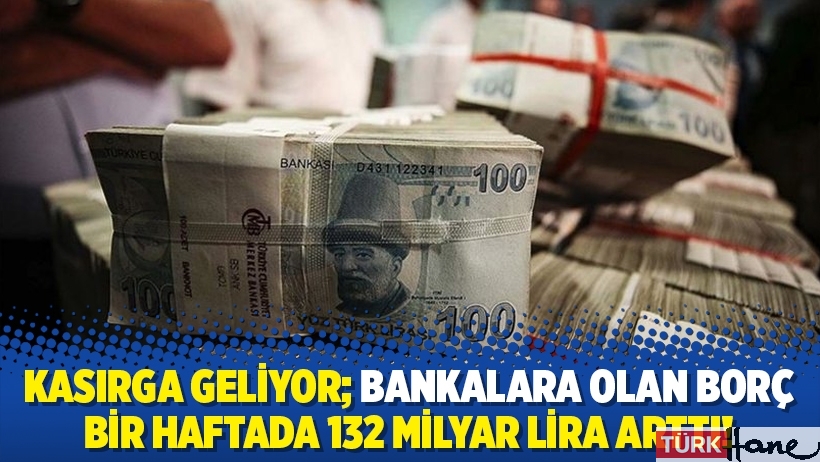 Kasırga geliyor; bankalara olan borç bir haftada 132 milyar lira arttı!