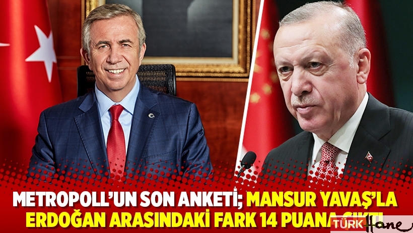 Metropoll’un son anketi; Mansur Yavaş’la Erdoğan arasındaki fark 14 puana çıktı