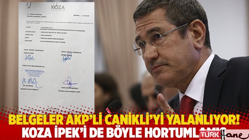 Belgeler AKP'li Nurettin Canikli'yi yalanlıyor! Koza İpek’i de böyle hortumlamış