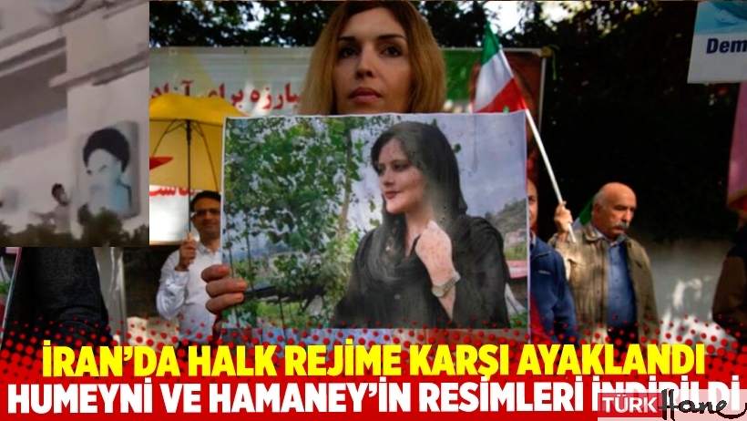 İran’da halk rejime karşı ayaklandı, Humeyni ve Hamaney’in resimleri indirildi