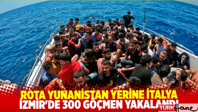 İzmir Foça'da 300 düzensiz göçmen yakalandı