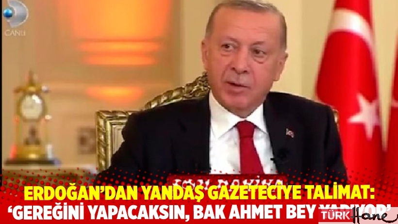 Erdoğan’dan yandaş gazeteciye canlı yayında talimat: