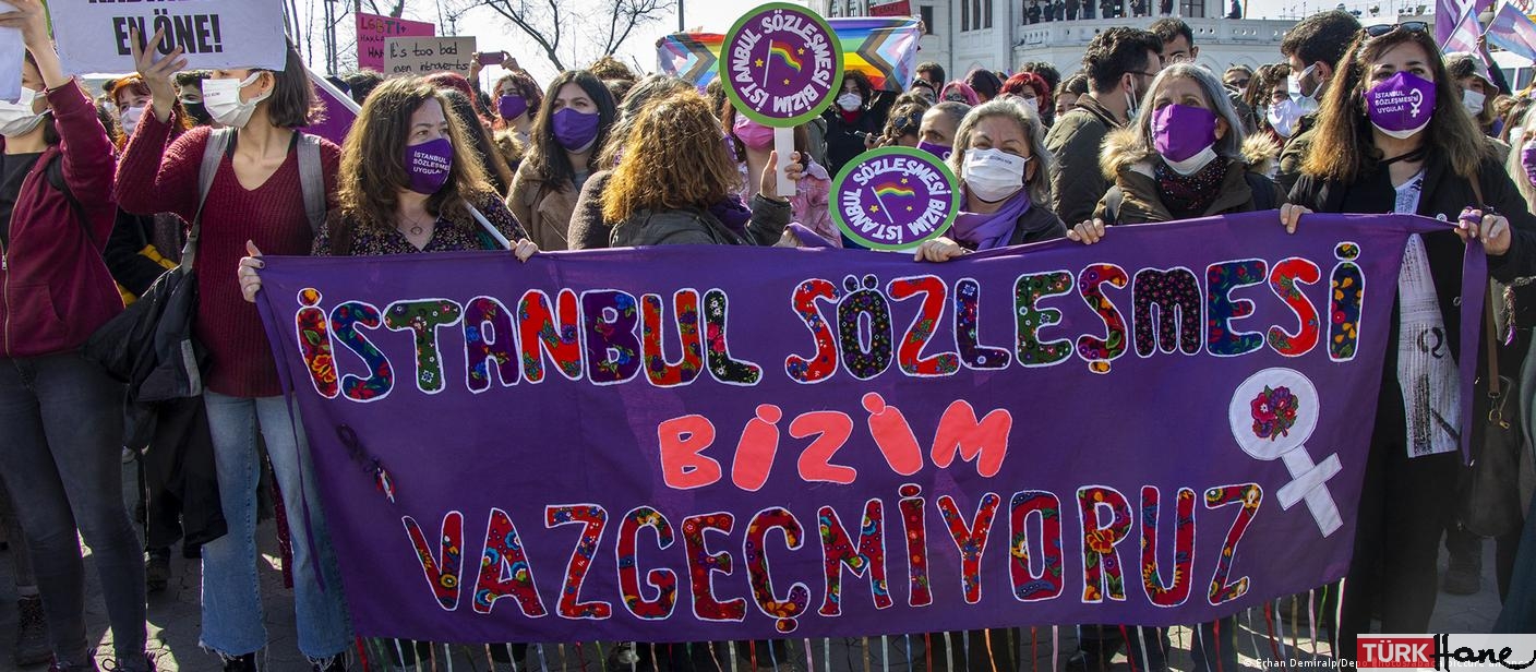 İstanbul’da kadına şiddet eyleminde gözaltı