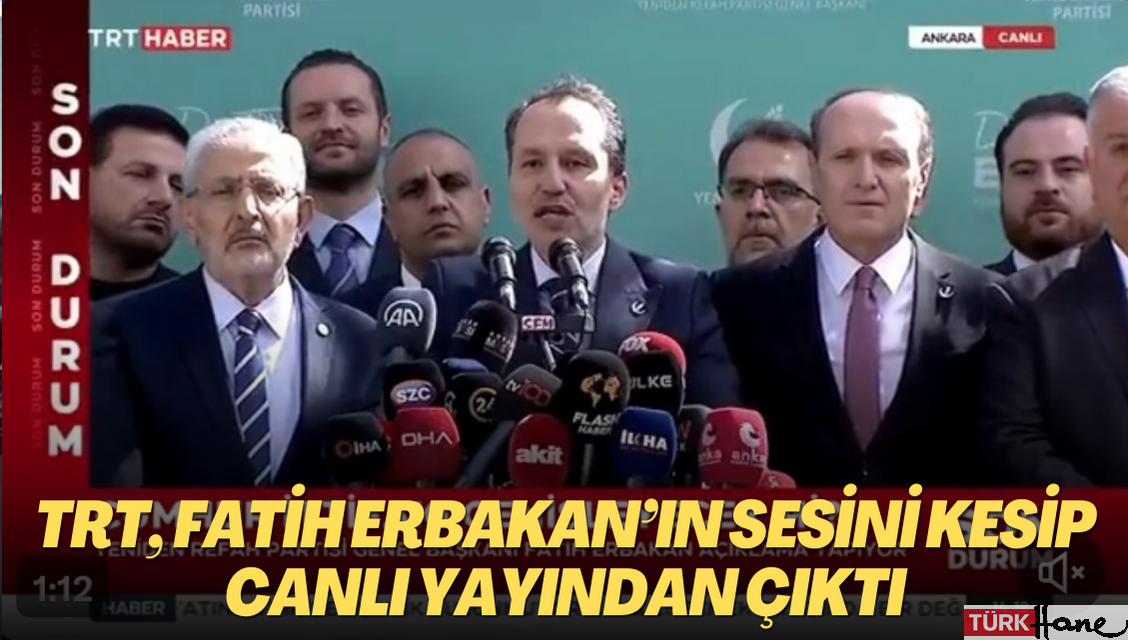 Cumhur İttifakı’na ‘hayır’ dedi: TRT, Fatih Erbakan’ın sesini kesip canlı yayından çıktı