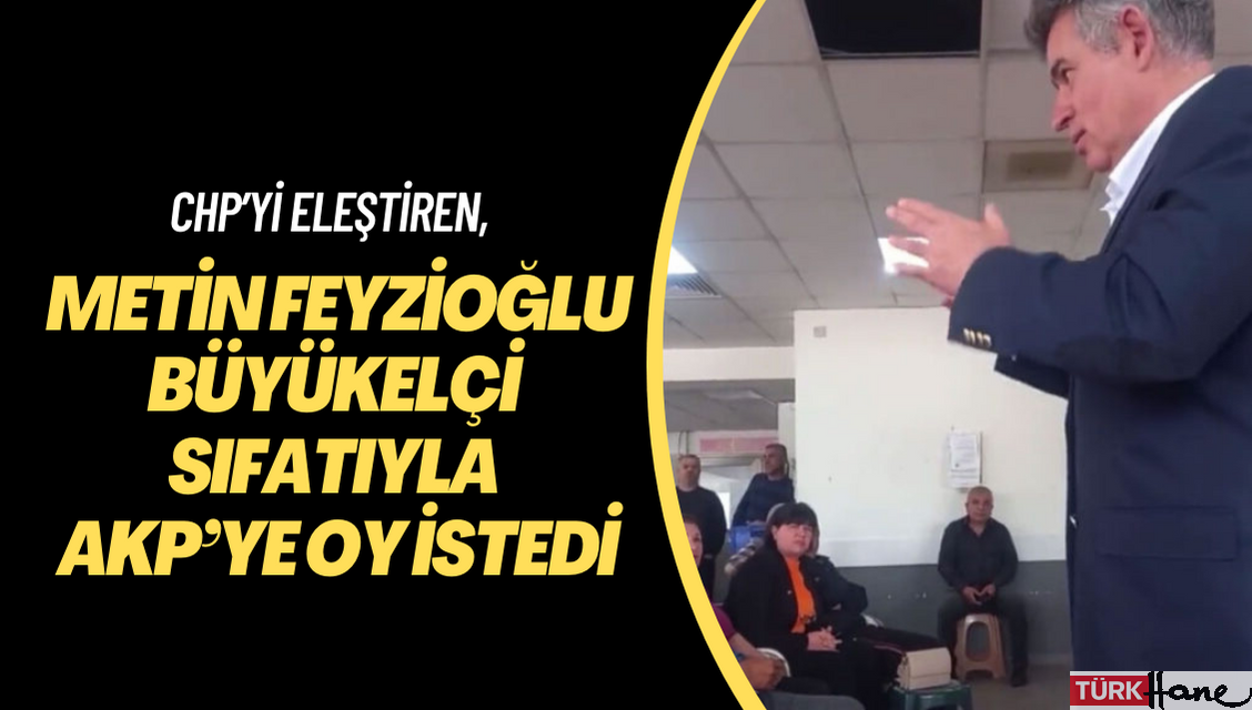 CHP’yi eleştiren Metin Feyzioğlu büyükelçi sıfatıyla AKP’ye oy istedi
