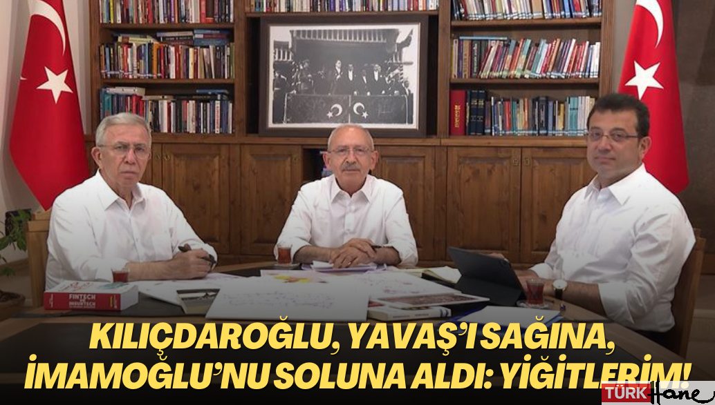 Kemal Kılıçdaroğlu, Mansur Yavaş’ı sağına, Ekrem İmanoğlu’nu soluna aldı: Yiğitlerim!