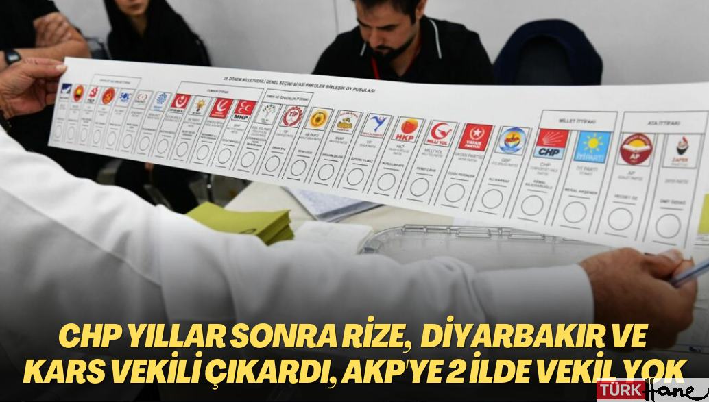 CHP yıllar sonra Rize, Kars ve Diyarbakır’dan vekil çıkardı, AKP’ye iki ilde vekil yok