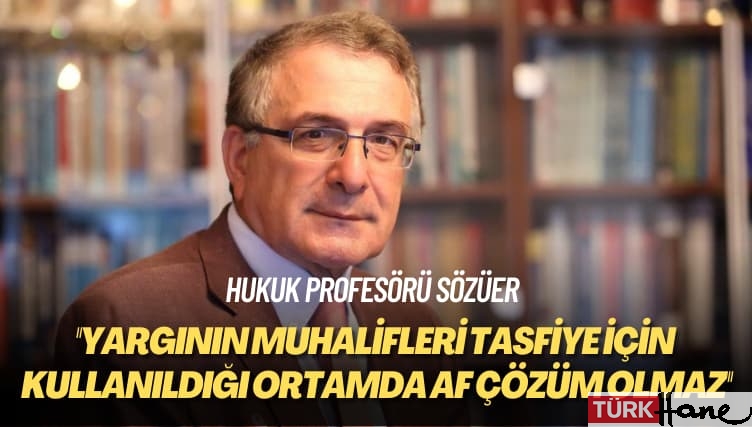 Hukuk profesörü Sözüer: Yargının muhalifleri tasfiye için kullanıldığı ortamda af çözüm olmaz