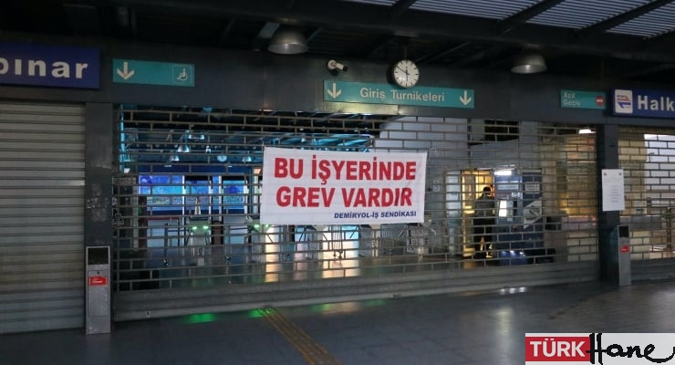 İzmir’de metro ve tramvay çalışanları greve gitti