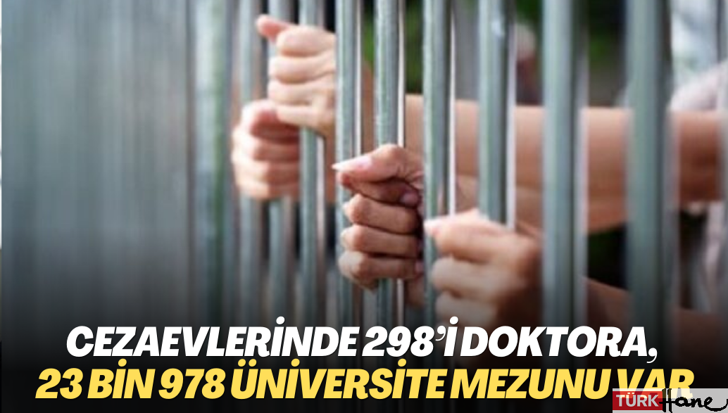 Cezaevlerinde 298’i doktora, 23 bin 978 üniversite mezunu var