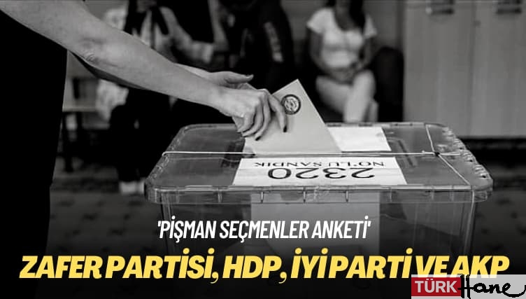 Verdiği oydan en çok Zafer Partisi, HDP, İYİ Parti ve AKP seçmeni pişman