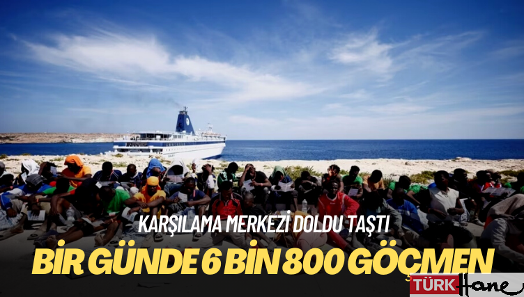 Lampedusa adasına bir günde 6 bin 800 göçmen çıktı