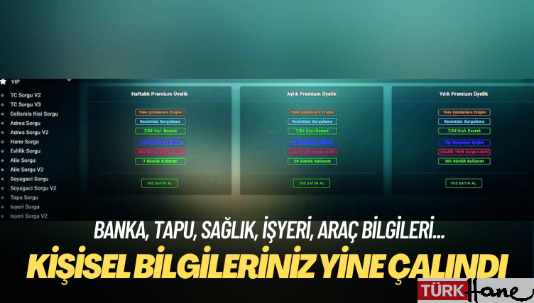 Güncel kişisel bilgileriniz yine çalındı