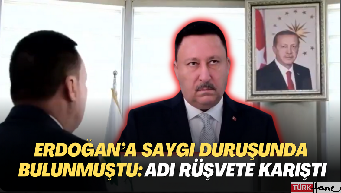 Erdoğan’ın portresine saygı duruşunda bulunmuştu: Adı rüşvet soruşturmasına karıştı