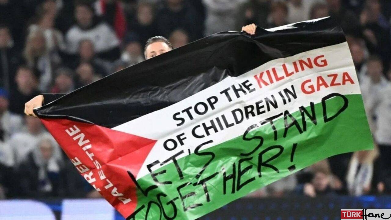 Şampiyonlar Ligi’nde Filistin bayraklı İsrail protestosu