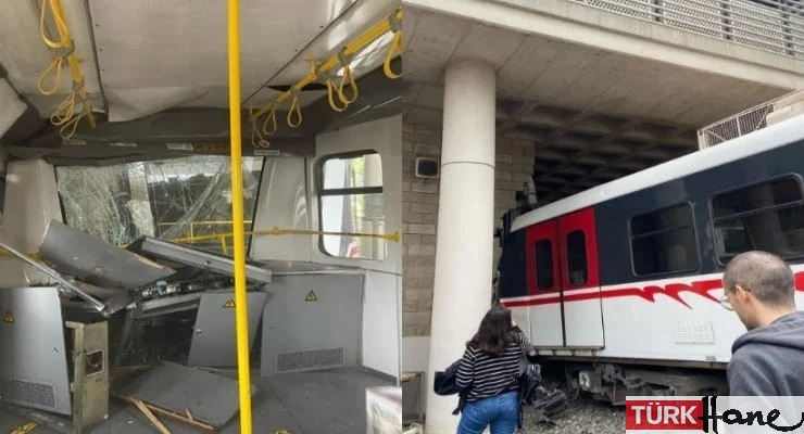 İzmir’de metronun son vagonu raydan çıkıp perona çarptı