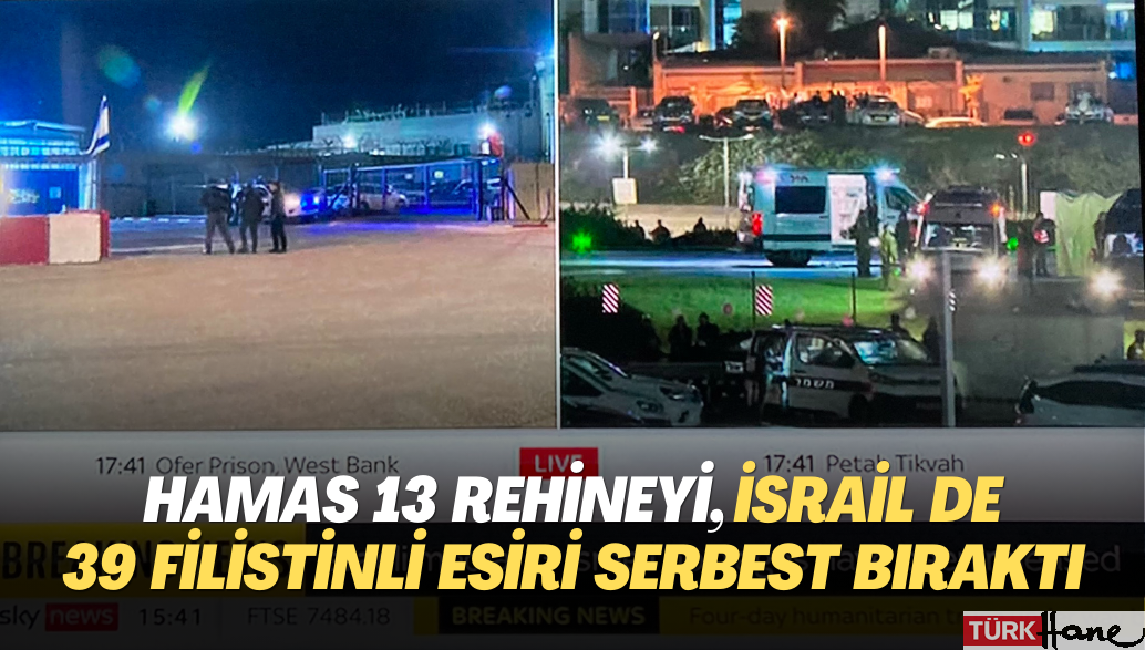 Hamas 13 rehineyi, İsrail de 39 Filistinli esiri serbest bıraktı