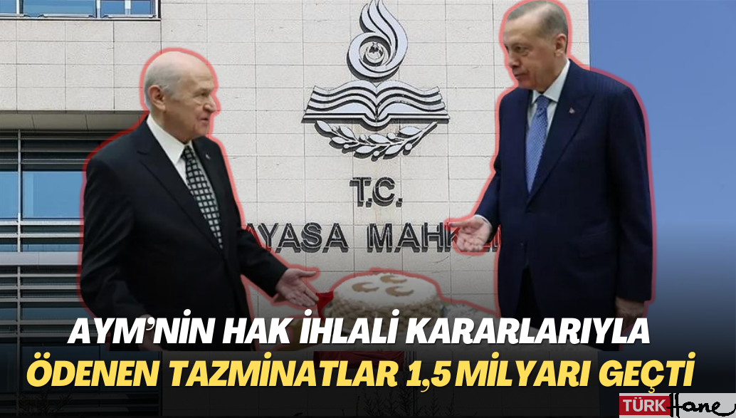 AYM’nin hak ihlali kararlarıyla ödenen tazminatlar 1,5 milyar lirayı geçti