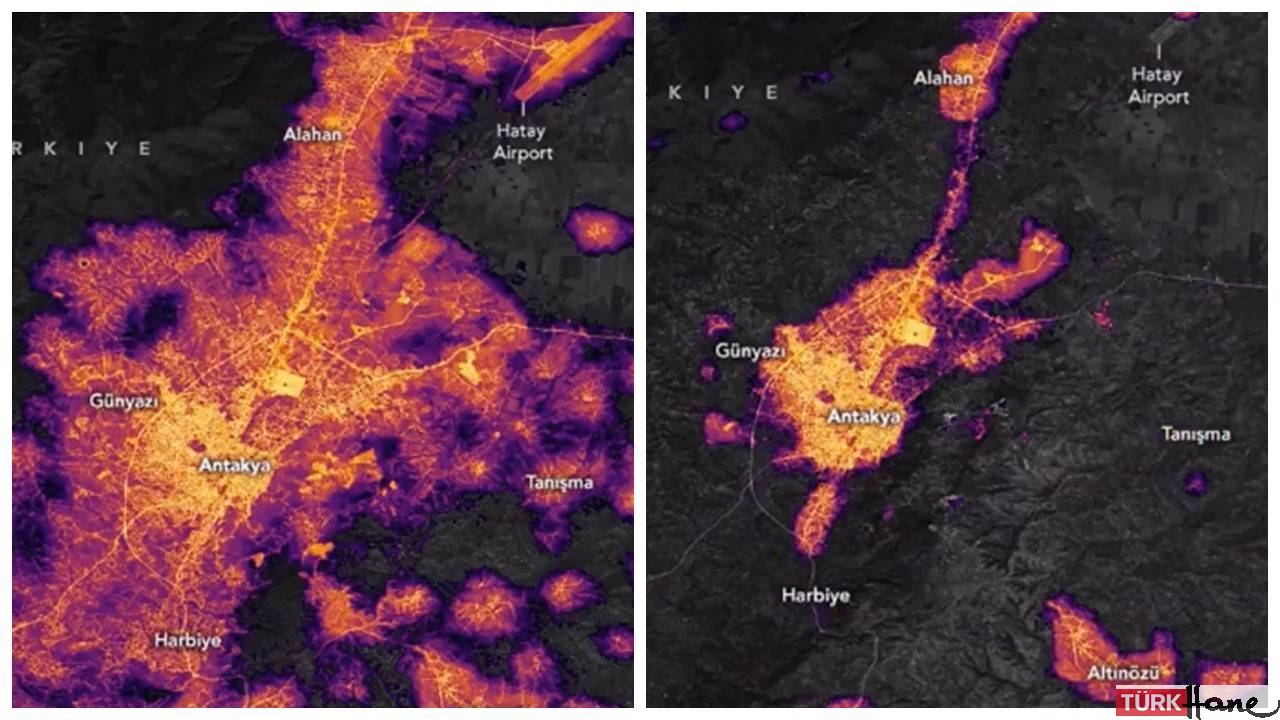 Işık haritası: Hatay’ın depremden önceki ve sonraki hali