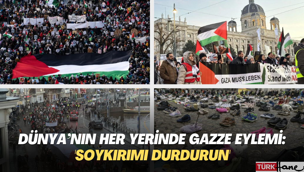 Dünya’nın her yerinde Gazze’ye destek eylemleri: ‘Soykırımı durdurun’